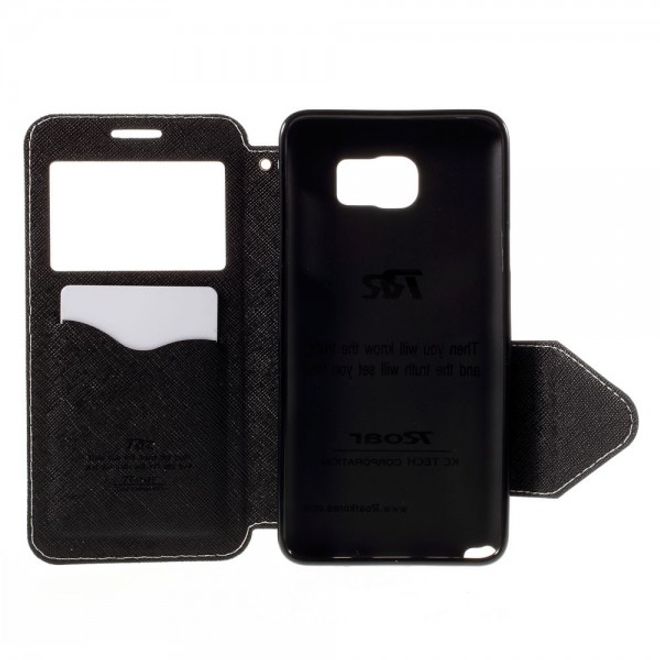 Samsung Galaxy Note 5 Roar Korea Leder Case mit Standfunktion - weiss