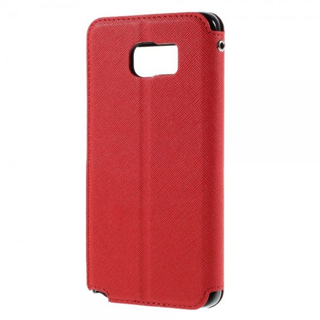 Samsung Galaxy Note 5 Roar Korea Leder Case mit Standfunktion - rot