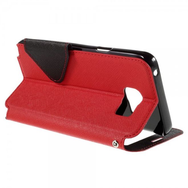Samsung Galaxy Note 5 Roar Korea Leder Case mit Standfunktion - rot