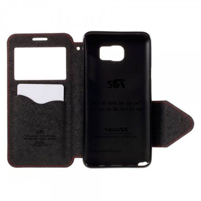 Samsung Galaxy Note 5 Roar Korea Leder Case mit Standfunktion - rot