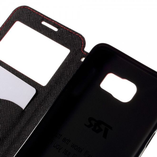 Samsung Galaxy Note 5 Roar Korea Leder Case mit Standfunktion - rot
