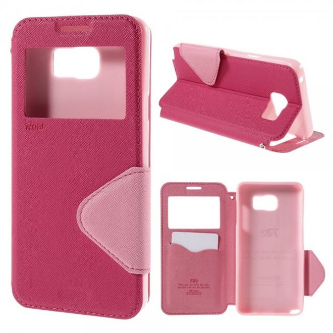 Samsung Galaxy Note 5 Roar Korea Leder Case mit Standfunktion - rosa