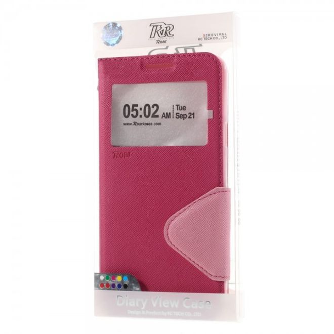 Samsung Galaxy Note 5 Roar Korea Leder Case mit Standfunktion - rosa