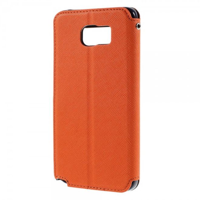 Samsung Galaxy Note 5 Roar Korea Leder Case mit Standfunktion - orange