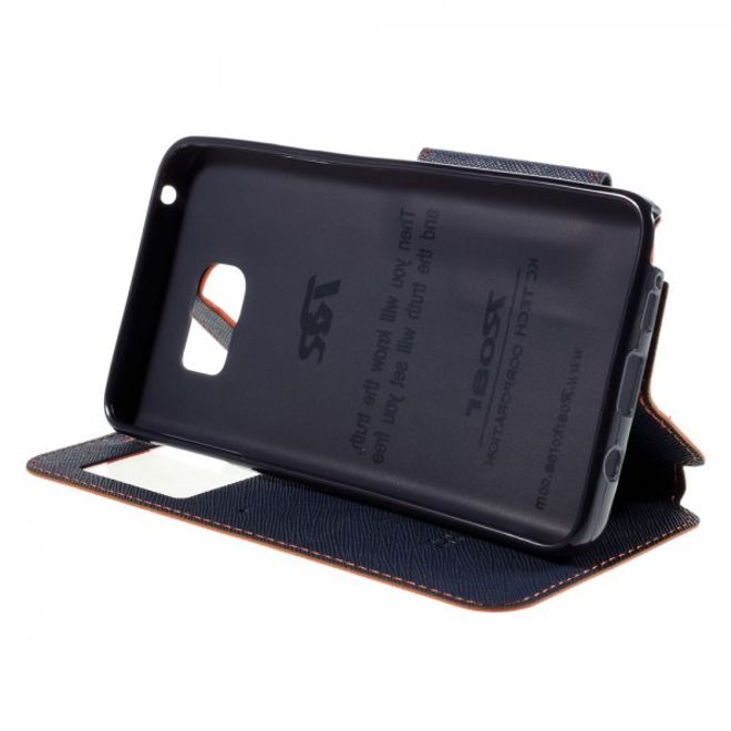 Samsung Galaxy Note 5 Roar Korea Leder Case mit Standfunktion - orange