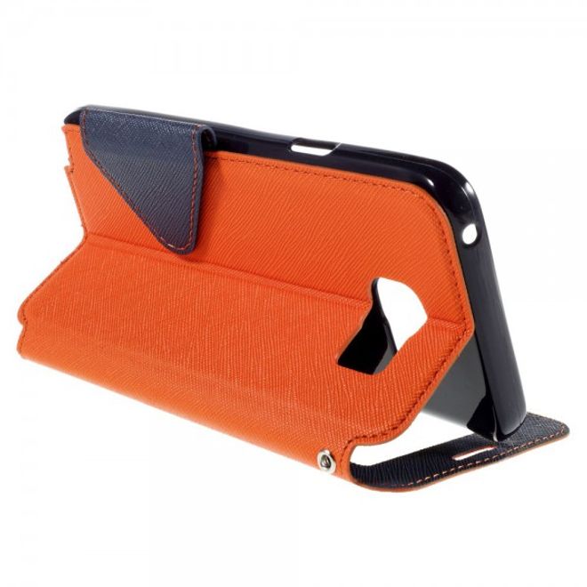 Samsung Galaxy Note 5 Roar Korea Leder Case mit Standfunktion - orange