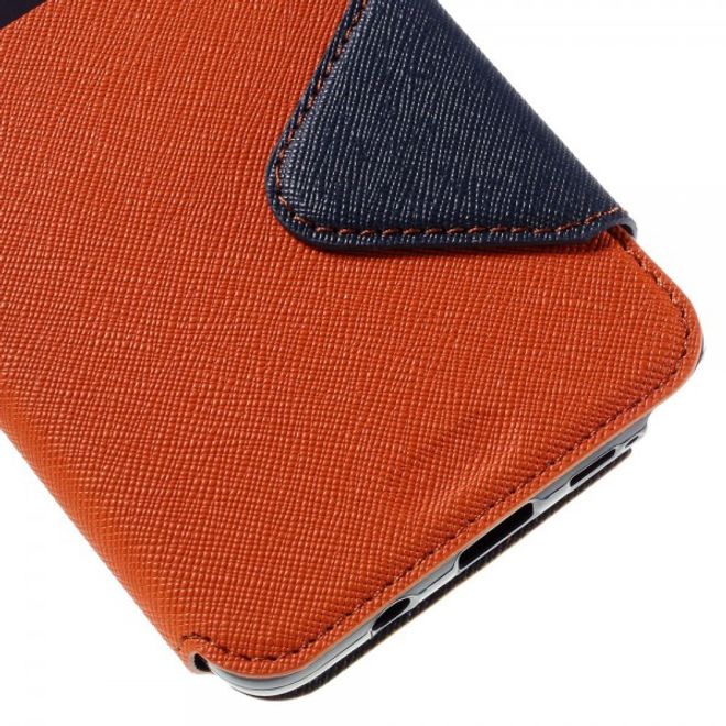Samsung Galaxy Note 5 Roar Korea Leder Case mit Standfunktion - orange