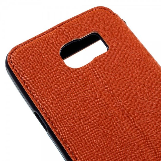 Samsung Galaxy Note 5 Roar Korea Leder Case mit Standfunktion - orange