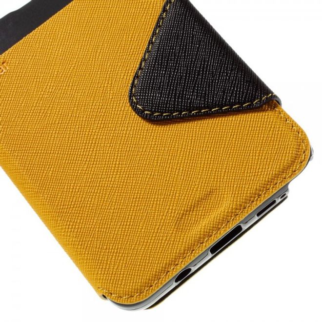 Samsung Galaxy Note 5 Roar Korea Leder Case mit Standfunktion - gelb