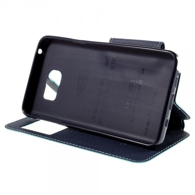 Samsung Galaxy Note 5 Roar Korea Leder Case mit Standfunktion - hellblau