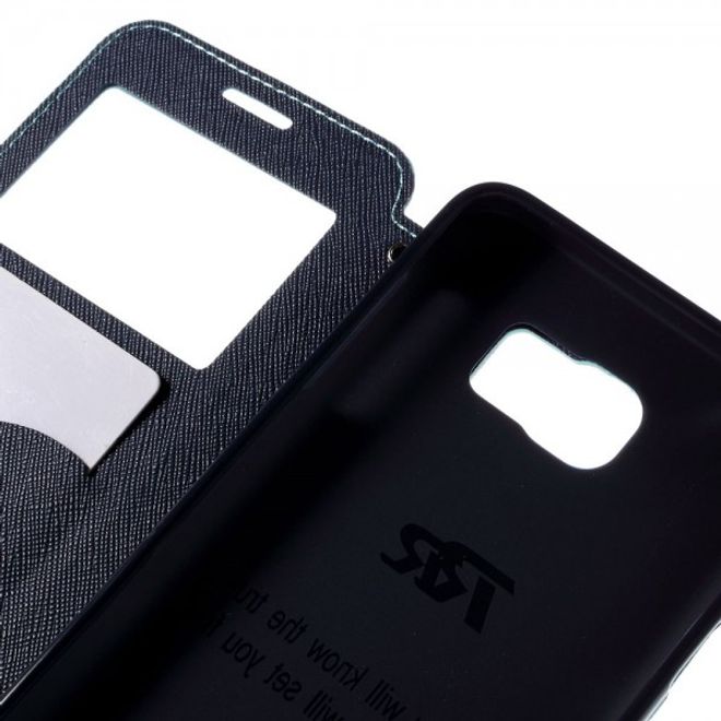 Samsung Galaxy Note 5 Roar Korea Leder Case mit Standfunktion - hellblau