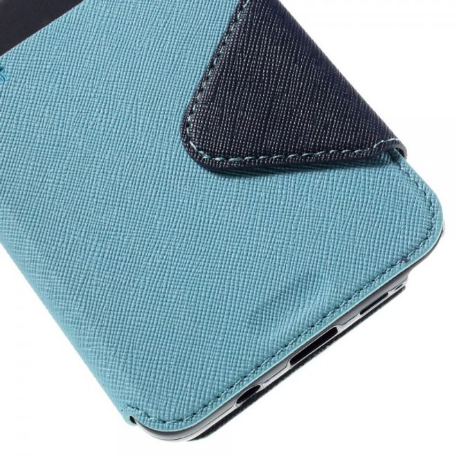Samsung Galaxy Note 5 Roar Korea Leder Case mit Standfunktion - hellblau