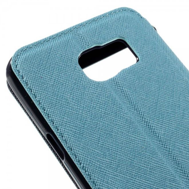 Samsung Galaxy Note 5 Roar Korea Leder Case mit Standfunktion - hellblau