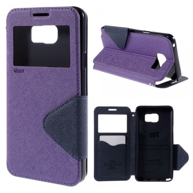 Samsung Galaxy Note 5 Roar Korea Leder Case mit Standfunktion - purpur