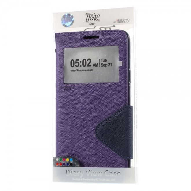 Samsung Galaxy Note 5 Roar Korea Leder Case mit Standfunktion - purpur