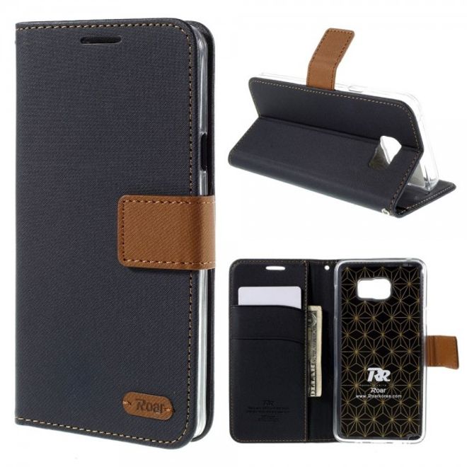 Samsung Galaxy Note 5 Roar Korea Leder Case mit Köpermuster - schwarz