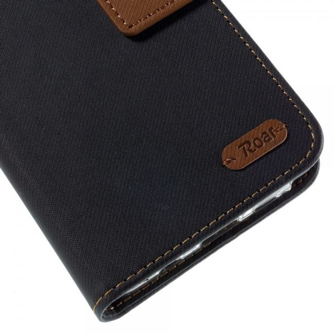 Samsung Galaxy Note 5 Roar Korea Leder Case mit Köpermuster - schwarz
