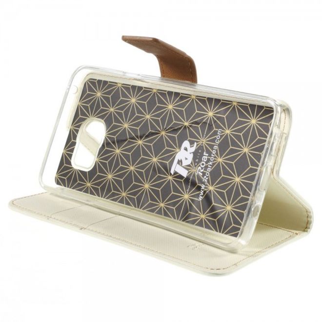 Samsung Galaxy Note 5 Roar Korea Leder Case mit Köpermuster - weiss