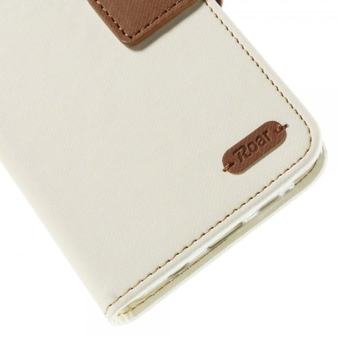 Samsung Galaxy Note 5 Roar Korea Leder Case mit Köpermuster - weiss