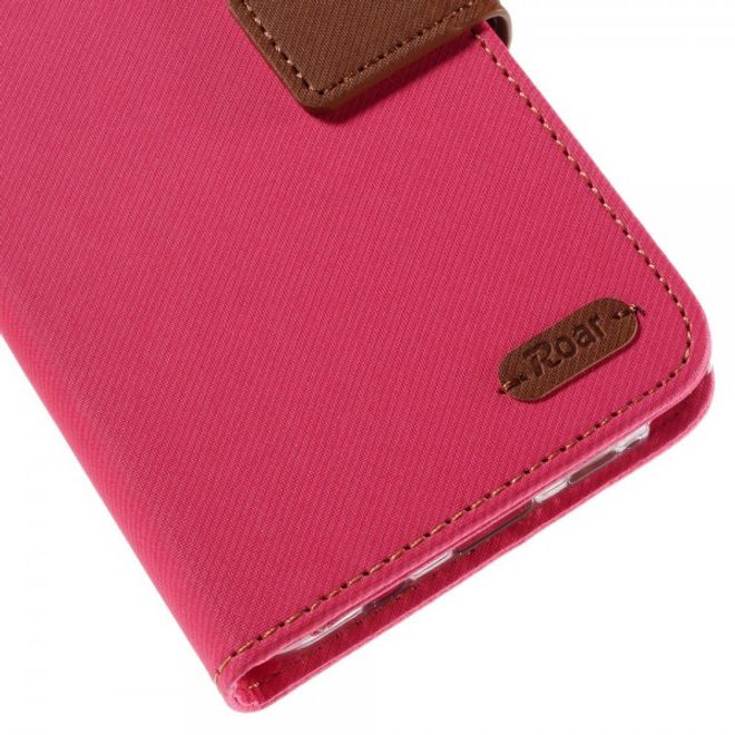 Samsung Galaxy Note 5 Roar Korea Leder Case mit Köpermuster - rosa