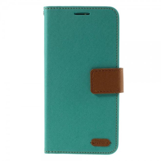 Samsung Galaxy Note 5 Roar Korea Leder Case mit Köpermuster - blau