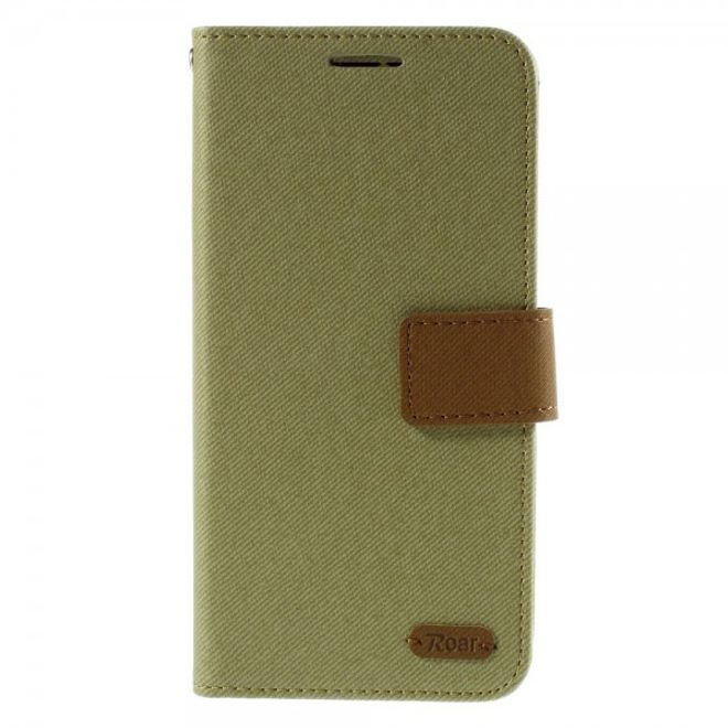 Samsung Galaxy Note 5 Roar Korea Leder Case mit Köpermuster - grün