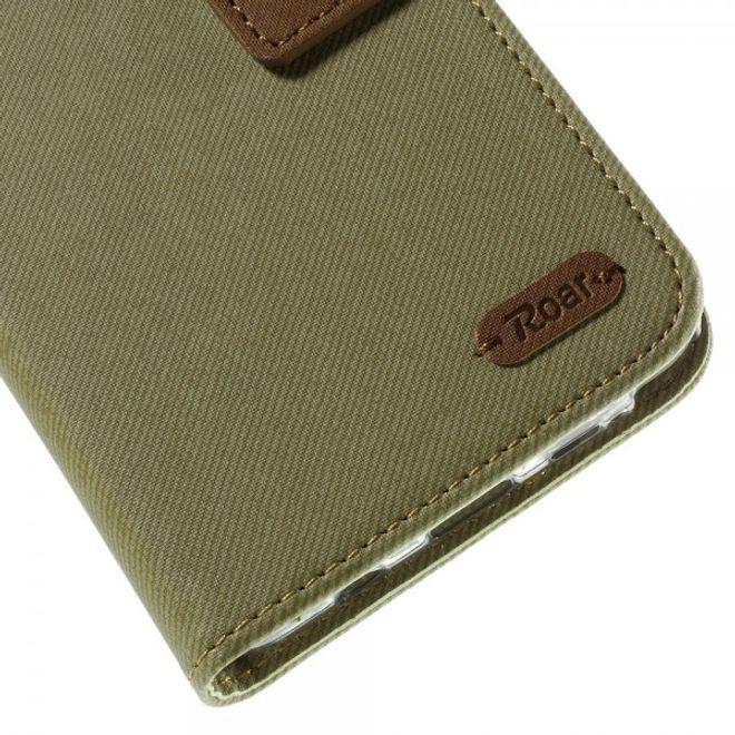 Samsung Galaxy Note 5 Roar Korea Leder Case mit Köpermuster - grün