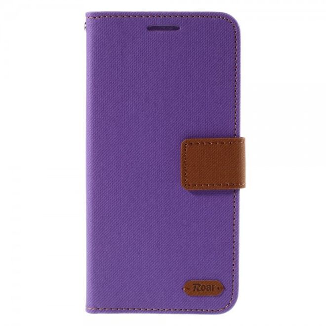 Samsung Galaxy Note 5 Roar Korea Leder Case mit Köpermuster - purpur