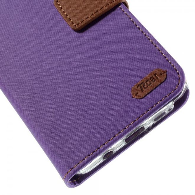 Samsung Galaxy Note 5 Roar Korea Leder Case mit Köpermuster - purpur