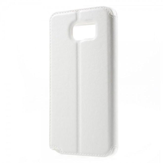 Samsung Galaxy Note 5 Roar Korea Leder Case mit kleinem Fenster - weiss