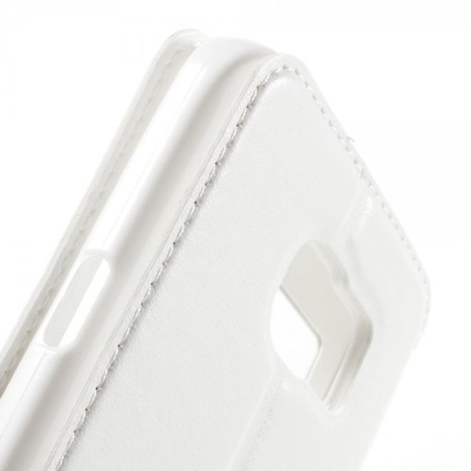 Samsung Galaxy Note 5 Roar Korea Leder Case mit kleinem Fenster - weiss