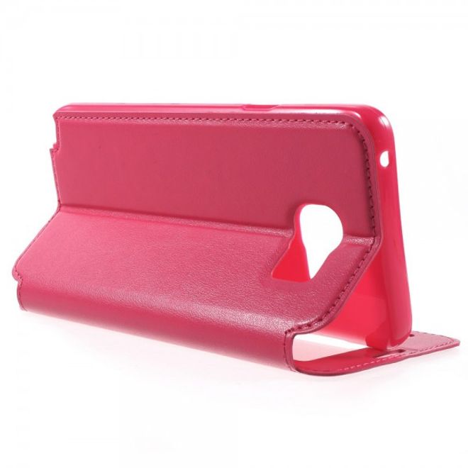 Samsung Galaxy Note 5 Roar Korea Leder Case mit kleinem Fenster - rosa