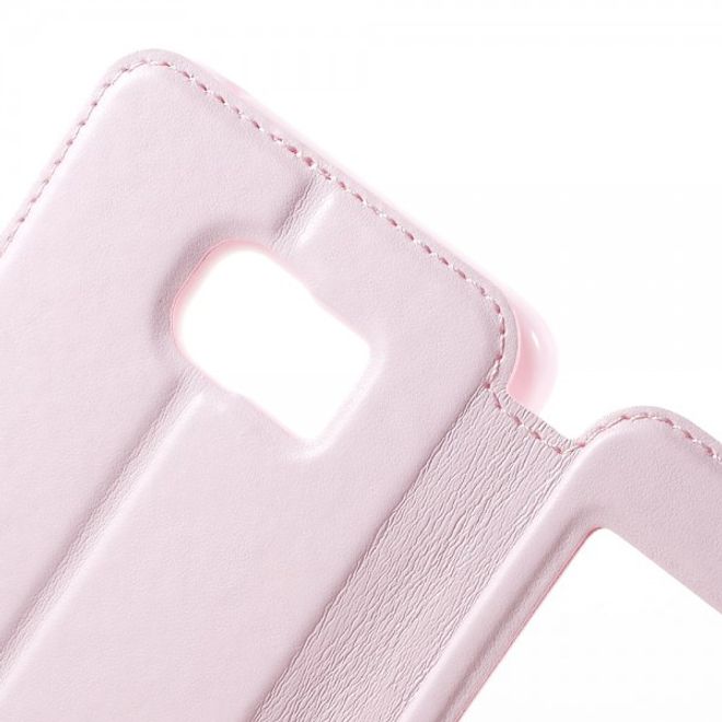 Samsung Galaxy Note 5 Roar Korea Leder Case mit kleinem Fenster - pink