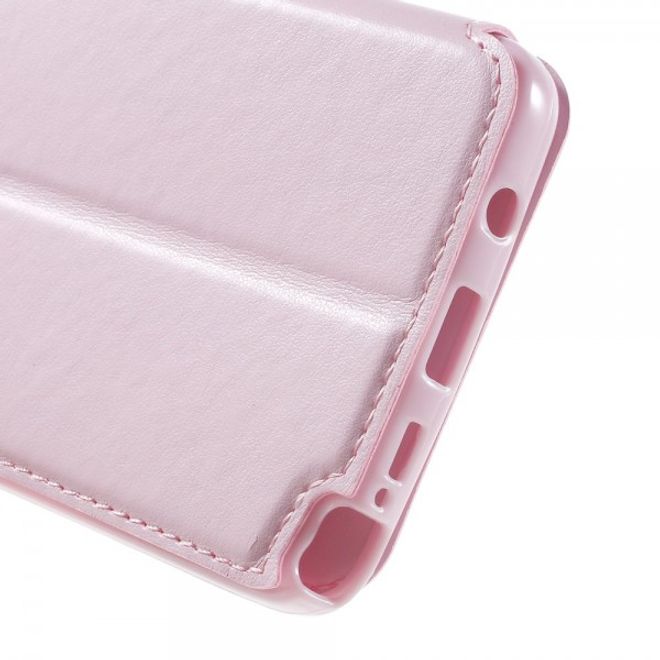 Samsung Galaxy Note 5 Roar Korea Leder Case mit kleinem Fenster - pink