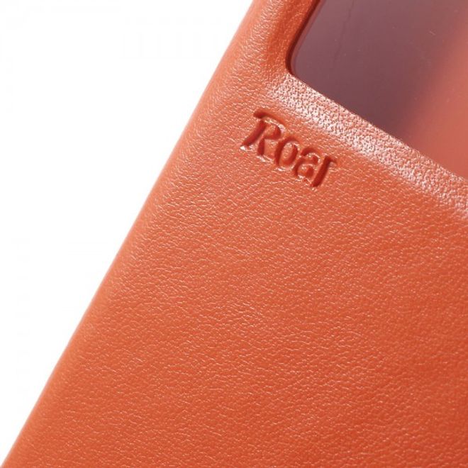 Samsung Galaxy Note 5 Roar Korea Leder Case mit kleinem Fenster - orange