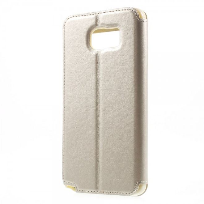 Samsung Galaxy Note 5 Roar Korea Leder Case mit kleinem Fenster - champagnerfarben