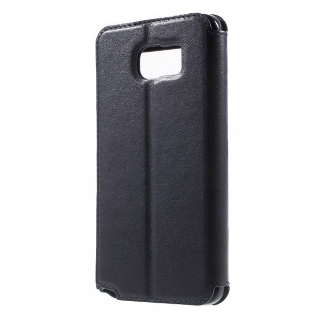 Samsung Galaxy Note 5 Roar Korea Leder Case mit kleinem Fenster - dunkelblau