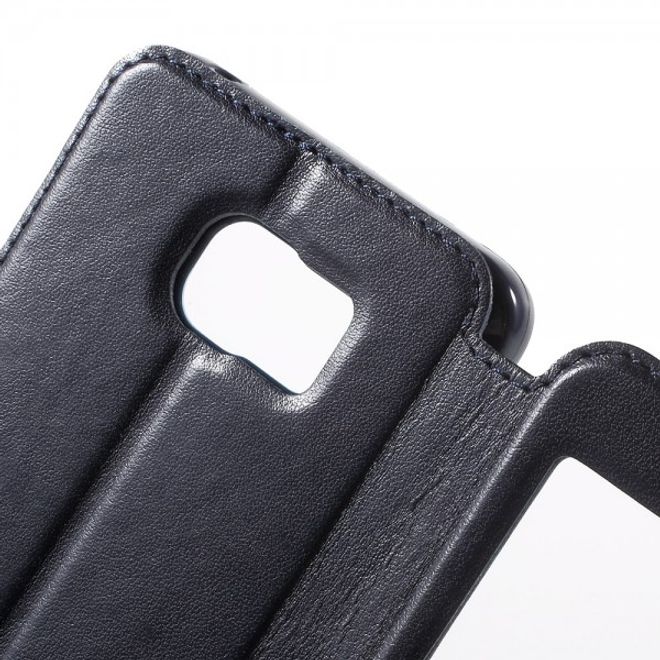 Samsung Galaxy Note 5 Roar Korea Leder Case mit kleinem Fenster - dunkelblau