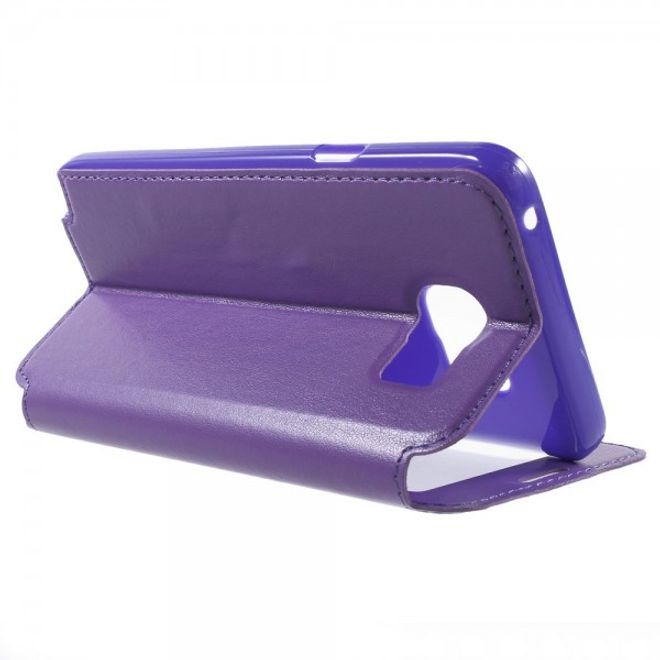 Samsung Galaxy Note 5 Roar Korea Leder Case mit kleinem Fenster - purpur