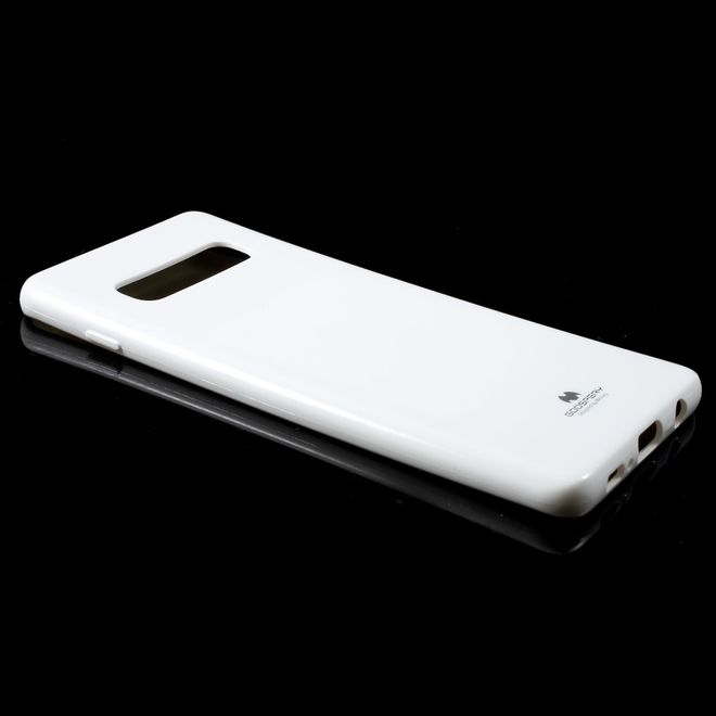 Samsung Galaxy Note 5 Goospery Elastisches, leicht glänzendes Plastik Case - weiss