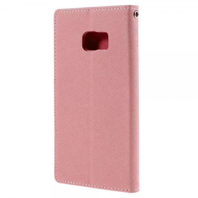 Goospery - Galaxy S6 Edge Plus Hülle - Handy Bookcover - Fancy Diary Series - rosa/pink