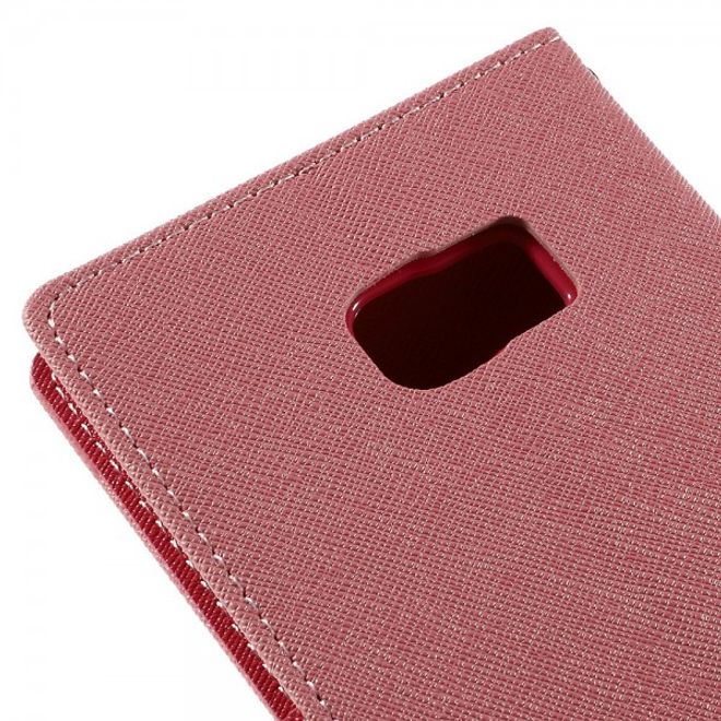 Goospery - Galaxy S6 Edge Plus Hülle - Handy Bookcover - Fancy Diary Series - rosa/pink