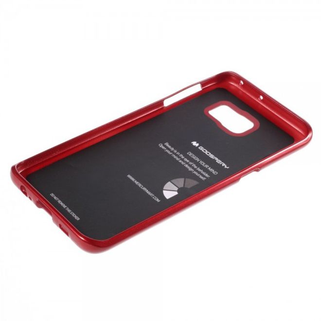 Goospery - Galaxy S6 Edge Plus Handy Hülle - TPU Soft Case - Pearl Jelly Series - rot