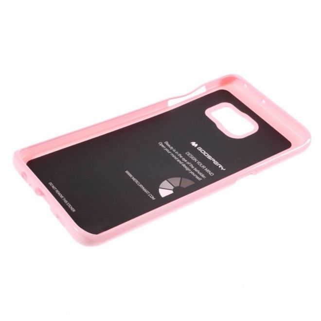 Goospery - Galaxy S6 Edge Plus Handy Hülle - TPU Soft Case - Pearl Jelly Series - rosa