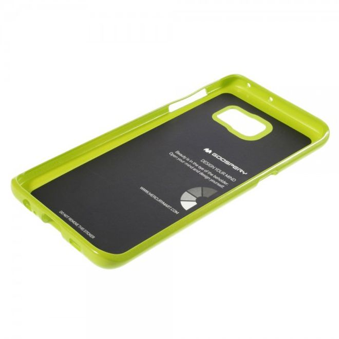 Goospery - Galaxy S6 Edge Plus Handy Hülle - TPU Soft Case - Pearl Jelly Series - lime