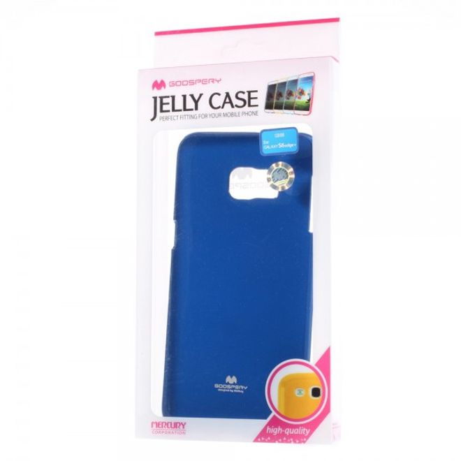 Goospery - Galaxy S6 Edge Plus Handy Hülle - TPU Soft Case - Pearl Jelly Series - blau