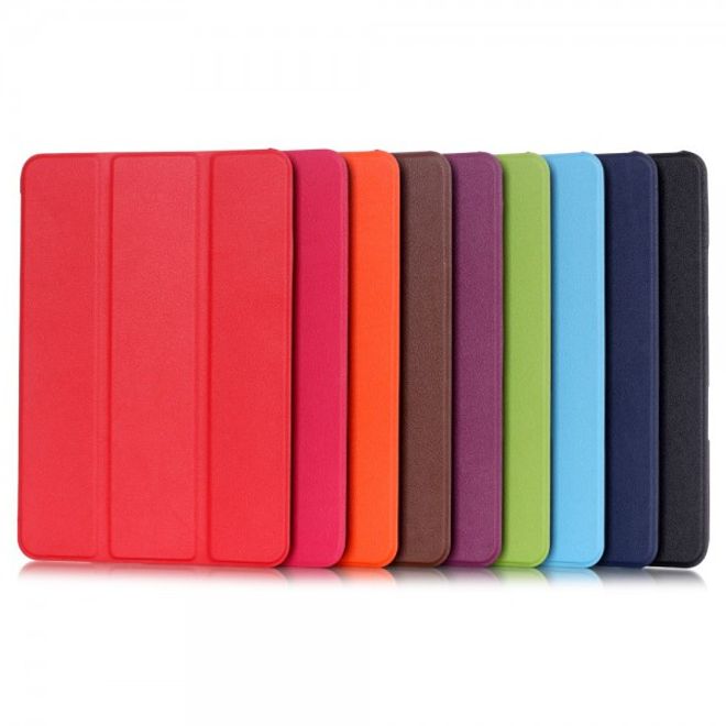 Samsung Galaxy Tab S2 8.0 Faltbares Leder Smart Case mit Litchitextur - schwarz