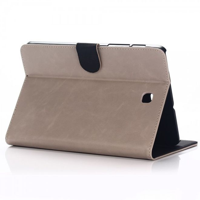 Samsung Galaxy Tab S2 8.0 Crazy Horse Leder Smart Case im Retro Look - grau