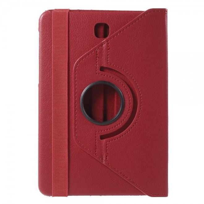 Samsung Galaxy Tab S2 8.0 Stabiles, 360° rotierbares Leder Flip Case - rot
