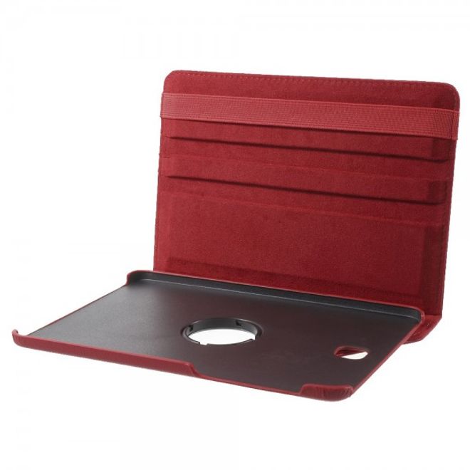 Samsung Galaxy Tab S2 8.0 Stabiles, 360° rotierbares Leder Flip Case - rot